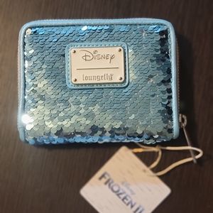 Loungefly Disney Elsa Sequin Wallet NWT